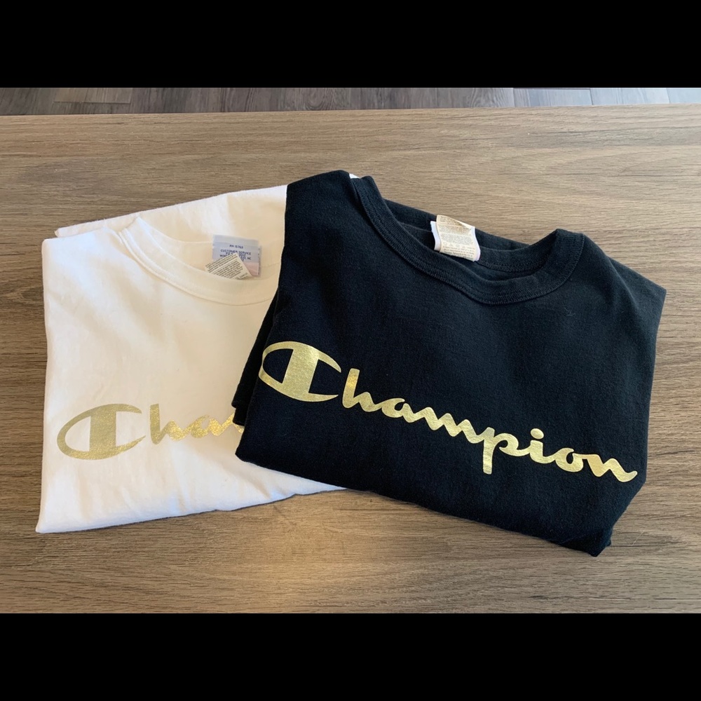 2 Champion Authentic Shirts (Size Large)